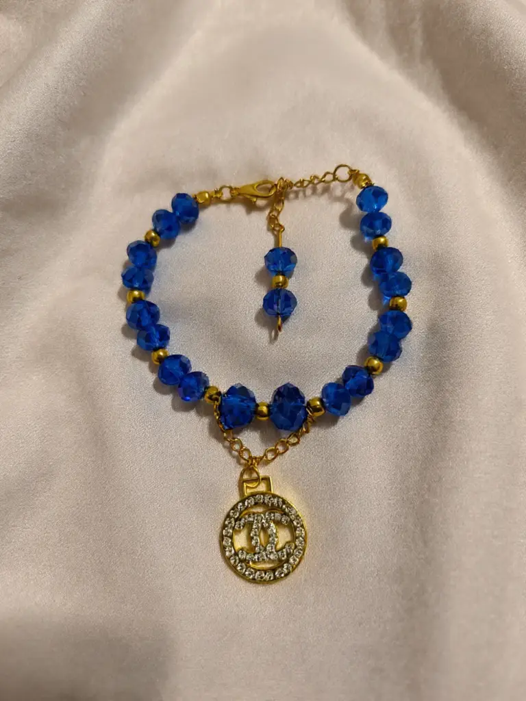 [BR-008-01] Crystal Bracelet (Blue)