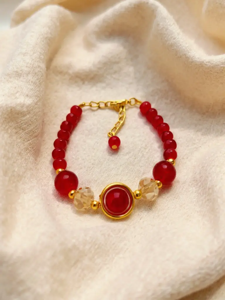 [BR-007-05] Beads Bracelet (Red)
