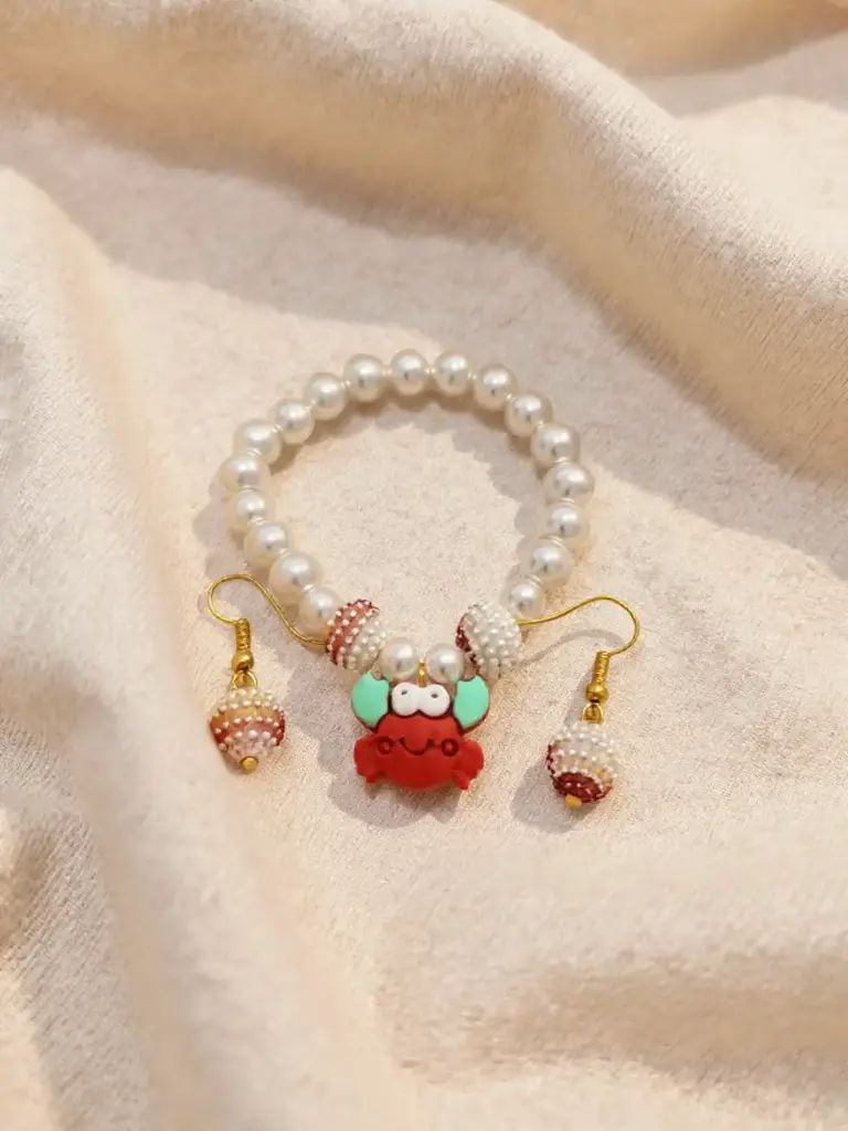 [BE-010-10] Cute Bracelet and Earrings for kids girl (Design 1)