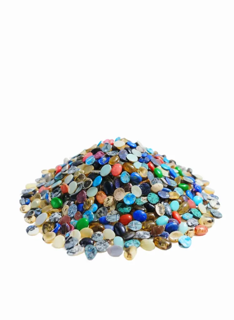 Mixed Gemstone Cabochons Random 5 Pcs Set